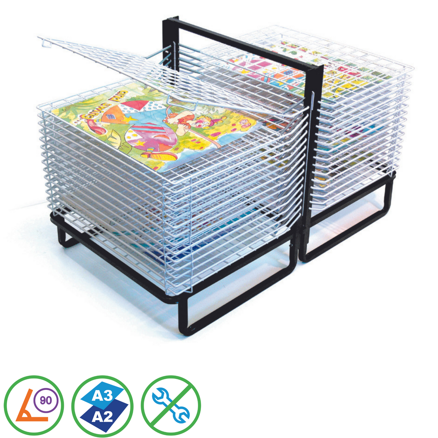 30 Shelf Spring Loaded Floor Drying Rack