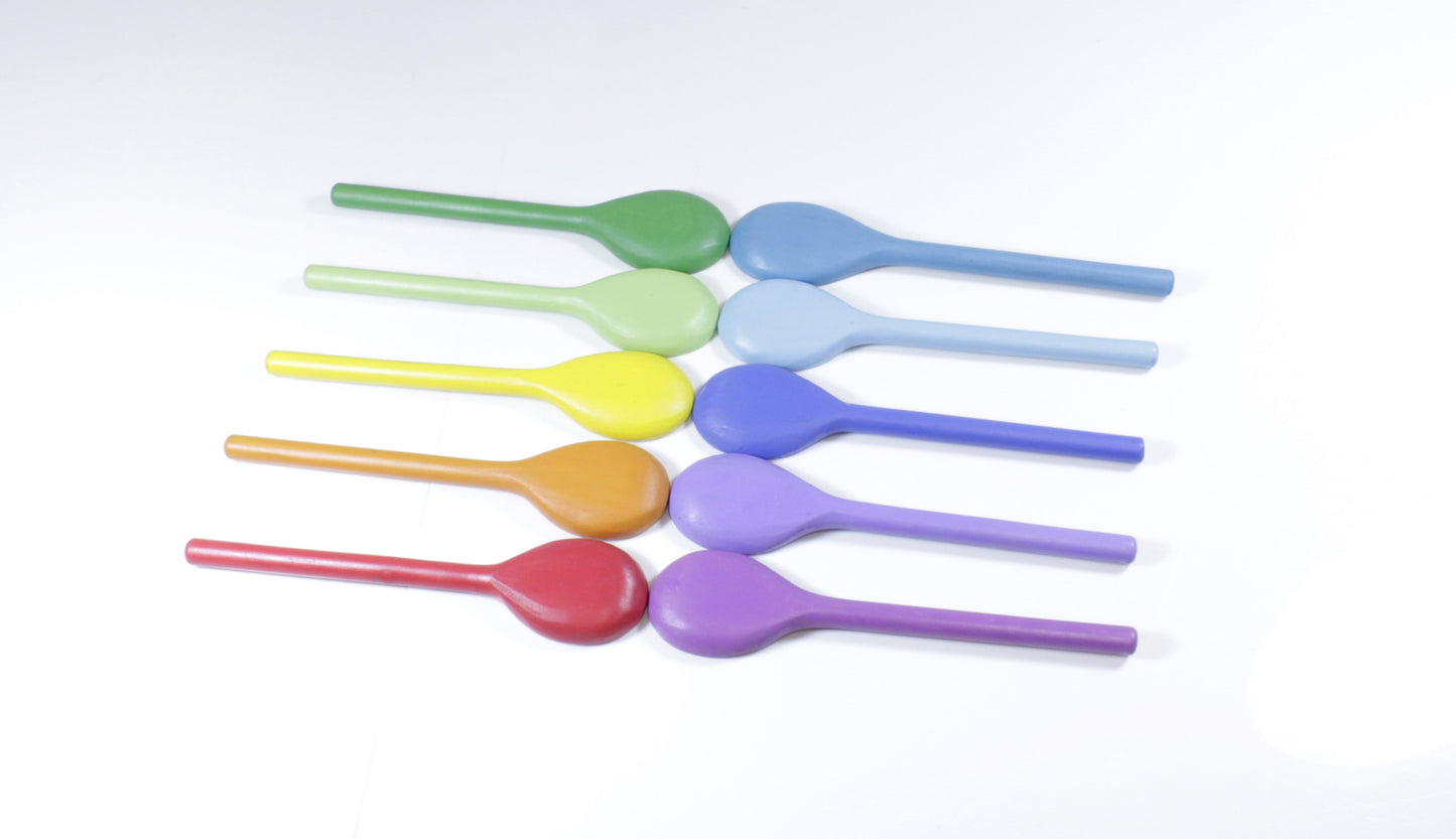 10 COLOURED SPOONS - Reduced To Clear!